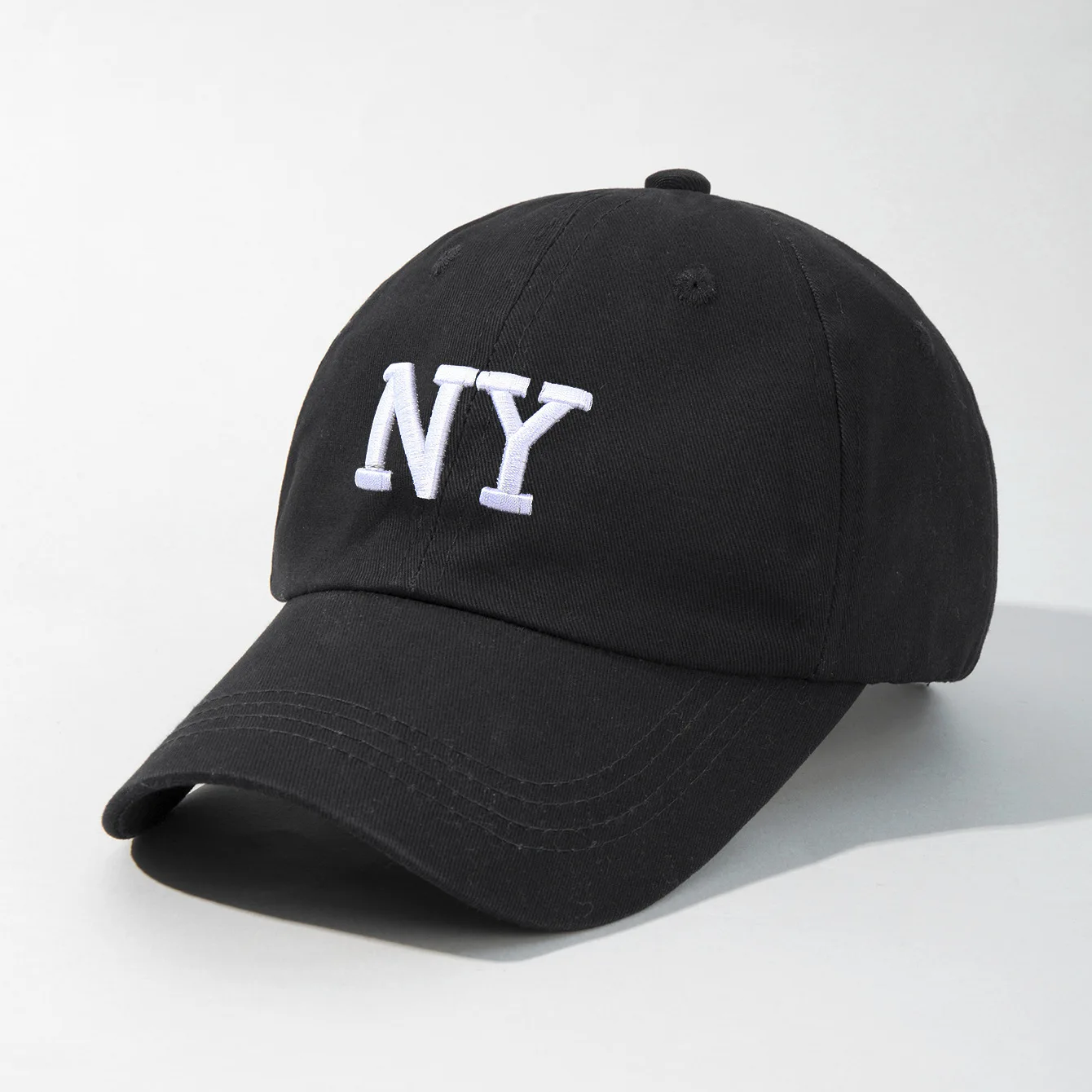 Директна доставка, мъжки и дамски шапки, регулируеми ежедневни памучни шапки от слънцето с бродирани букви NY, обикновена шапка с козирка унисекс