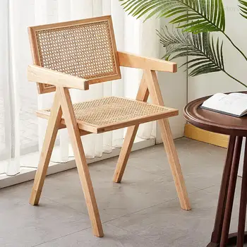 Американското френското Домашен обяд стол от ратан от масивно дърво в Чандигар, сгъване, Балкон, Ресторант, Дизайнерски Стол за почивка