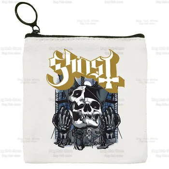 Ghost Band Чанта за хард-рок група Чисто Бяла чанта ръчна изработка на Светия B. C. Тъканно чанта от хеви-метъл, портфейл за монети, Чанта за дъски, чанта