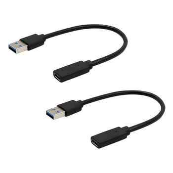 Горещо-2X USB3.1 Type C Женски USB 3.0 A мъжки адаптор за трансфер на данни за таблет/ мобилен телефон