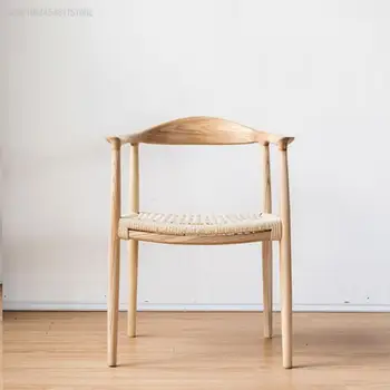 Бежова трапезни столове от ратан, Дърво в скандинавски стил, Удобен Стол за почивка в спалнята, дизайнерски прозрачна минималистичная мебели Silla Comedor Silla