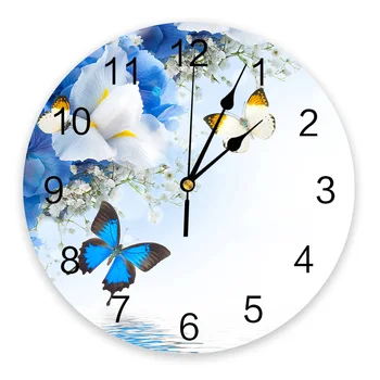 Стенни часовници, с наклон под формата на листенца на пеперуда, безшумни цифрови часовници за декорация на дома, спални, кухни, хол