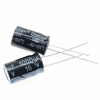 Алуминиеви електролитни кондензаторен компонент 1000UF16V 10*13MM 16v1000uf Plug-in (10ШТ)