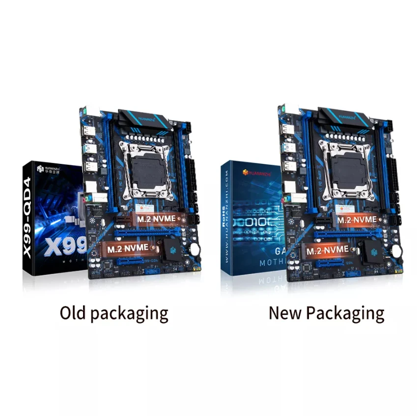 Дънна платка HUANANZHI QD4 X99 с комбиниран комплект XEON E5 2640 V3 16 GB 2666 Mhz (2*8G) DDR4 памет Настолна NVME NGFF USB 3.0